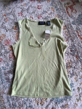New York & Company Summer Green lace tank top, size Medium